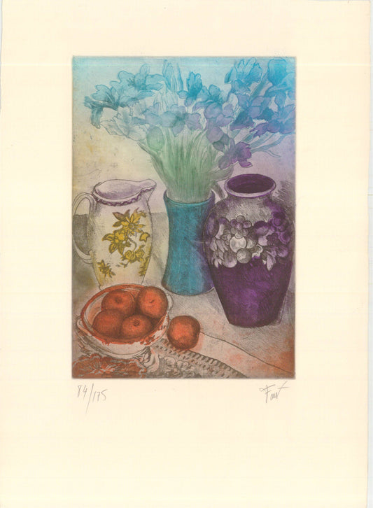 GRABADO CON MOTIVOS FLORALES Y FRUTALES