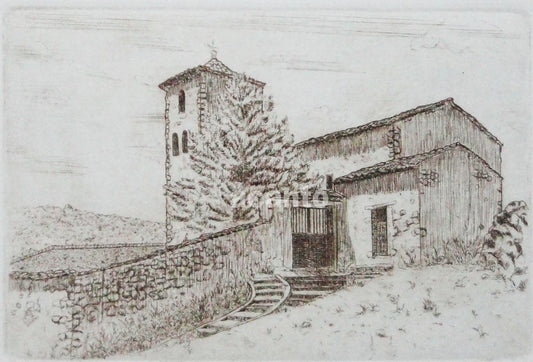 PAISAJE CON CASA EN MARRON DE FAMERO (26.6X34.8)
